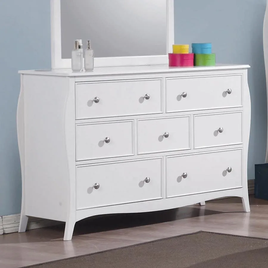 Dominique Twin 4PC Panel Bed Set White - SETT4P400561