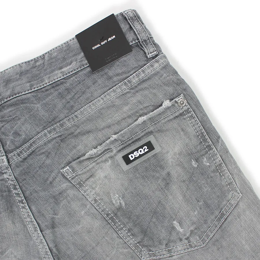 DSQUARED2 - Distressed Cool Guy Slim Jeans in Grey