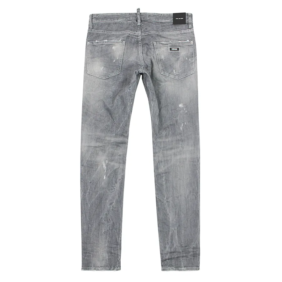 DSQUARED2 - Distressed Cool Guy Slim Jeans in Grey