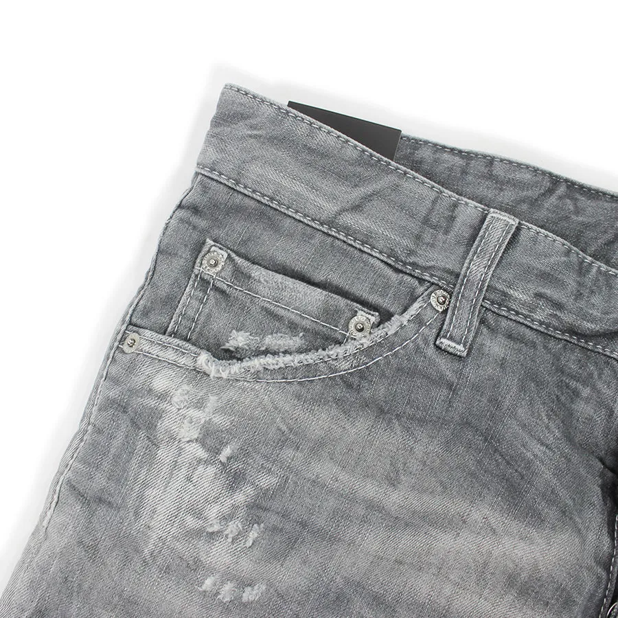DSQUARED2 - Distressed Cool Guy Slim Jeans in Grey