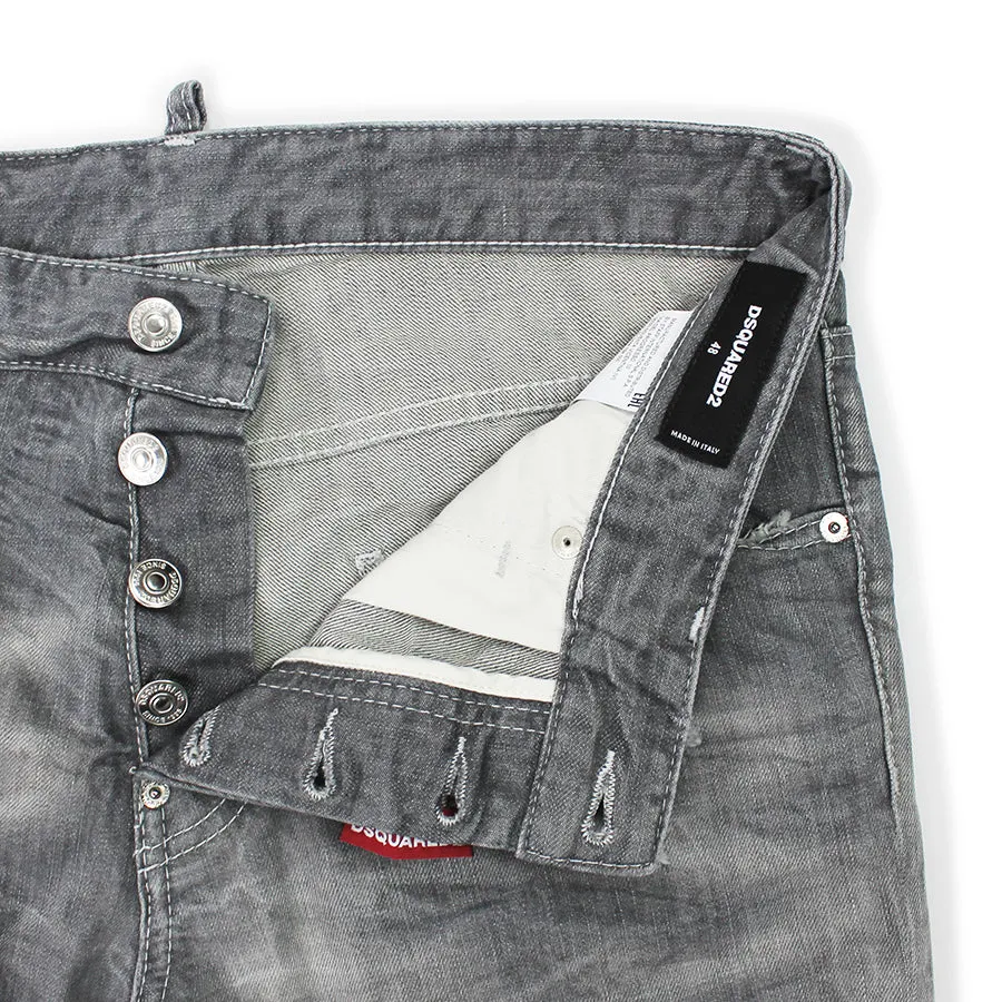 DSQUARED2 - Distressed Cool Guy Slim Jeans in Grey