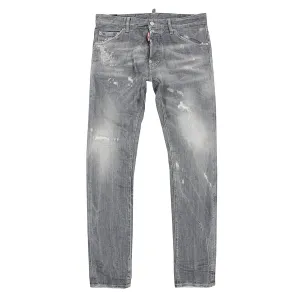 DSQUARED2 - Distressed Cool Guy Slim Jeans in Grey