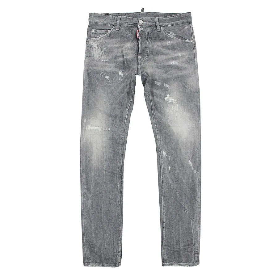 DSQUARED2 - Distressed Cool Guy Slim Jeans in Grey