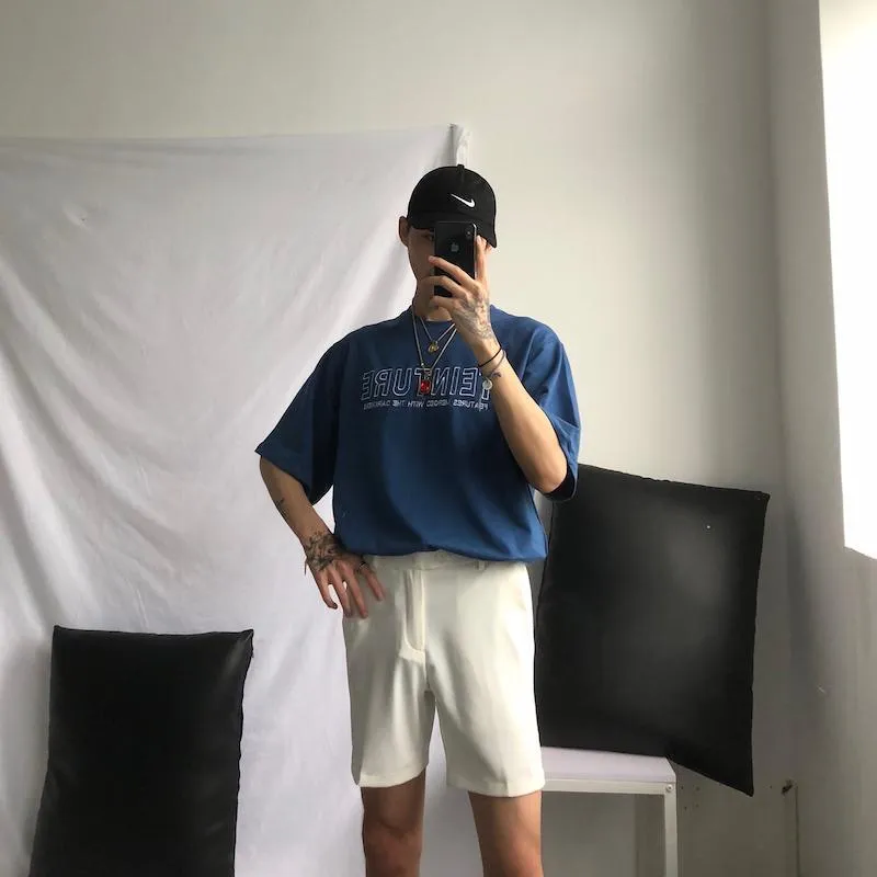 Elastic Band Suit Shorts