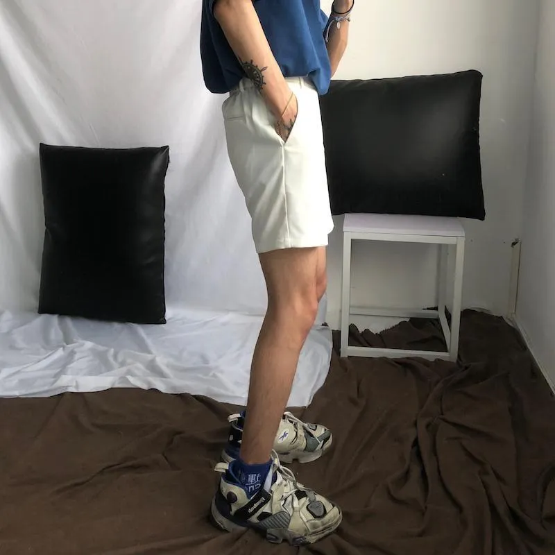 Elastic Band Suit Shorts