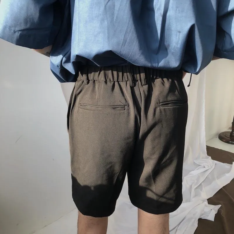 Elastic Band Suit Shorts