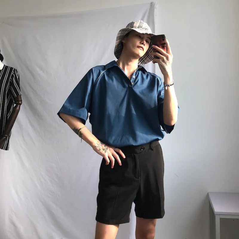 Elastic Band Suit Shorts