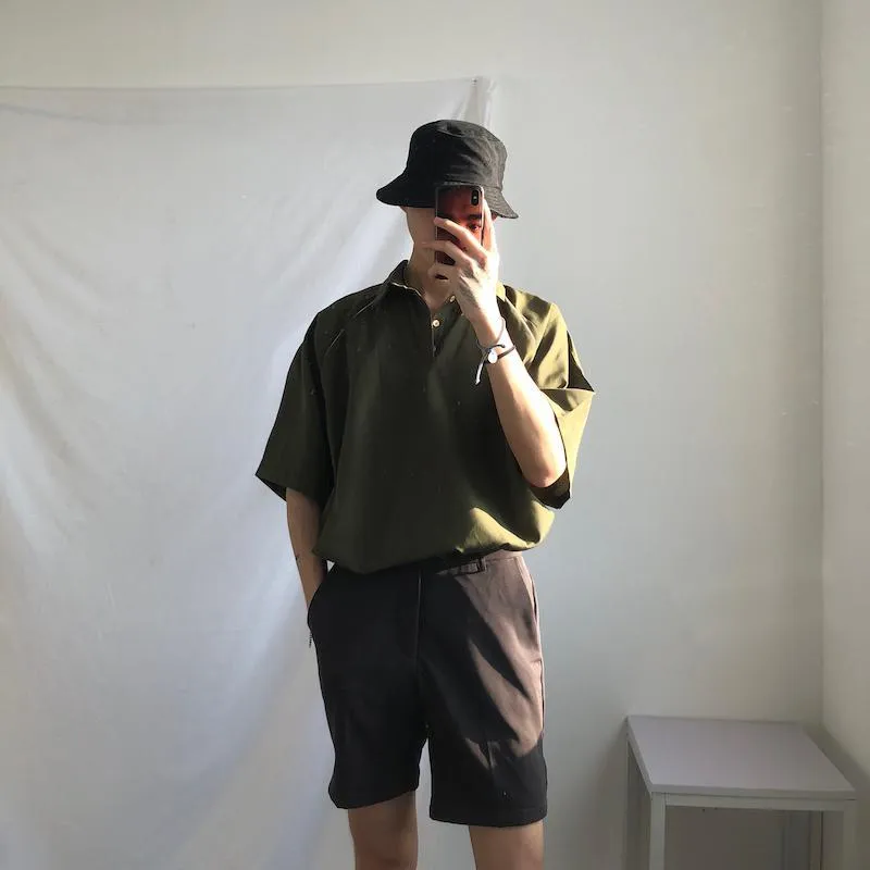 Elastic Band Suit Shorts