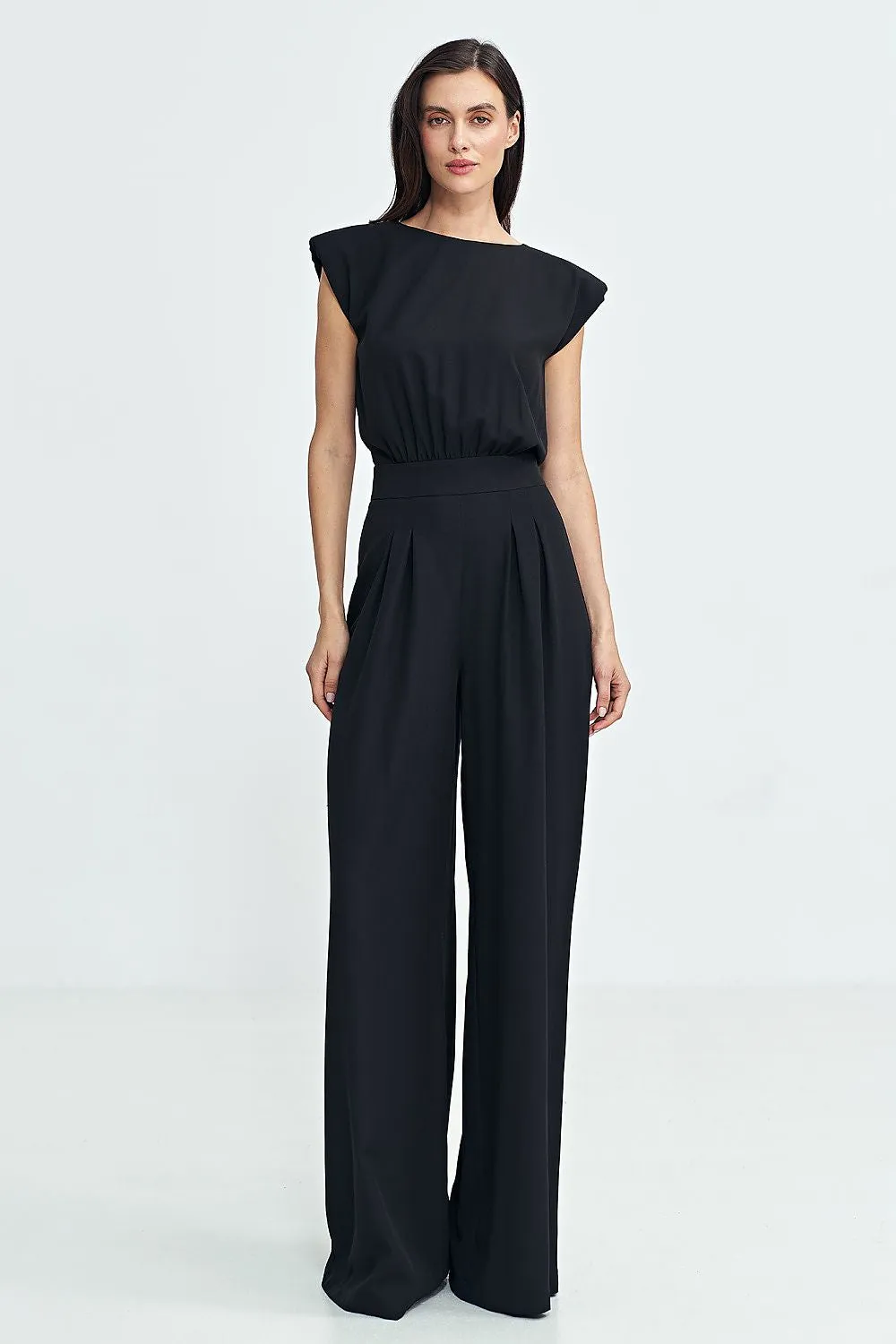 Elegant Boat Neck Jumpsuit