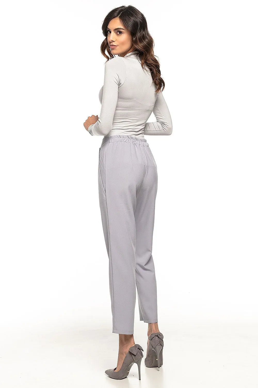 Elegant Pleated Cigarette Trousers