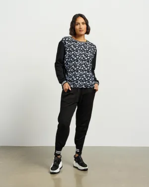 et alia Smith Top - Azure Petals/Black