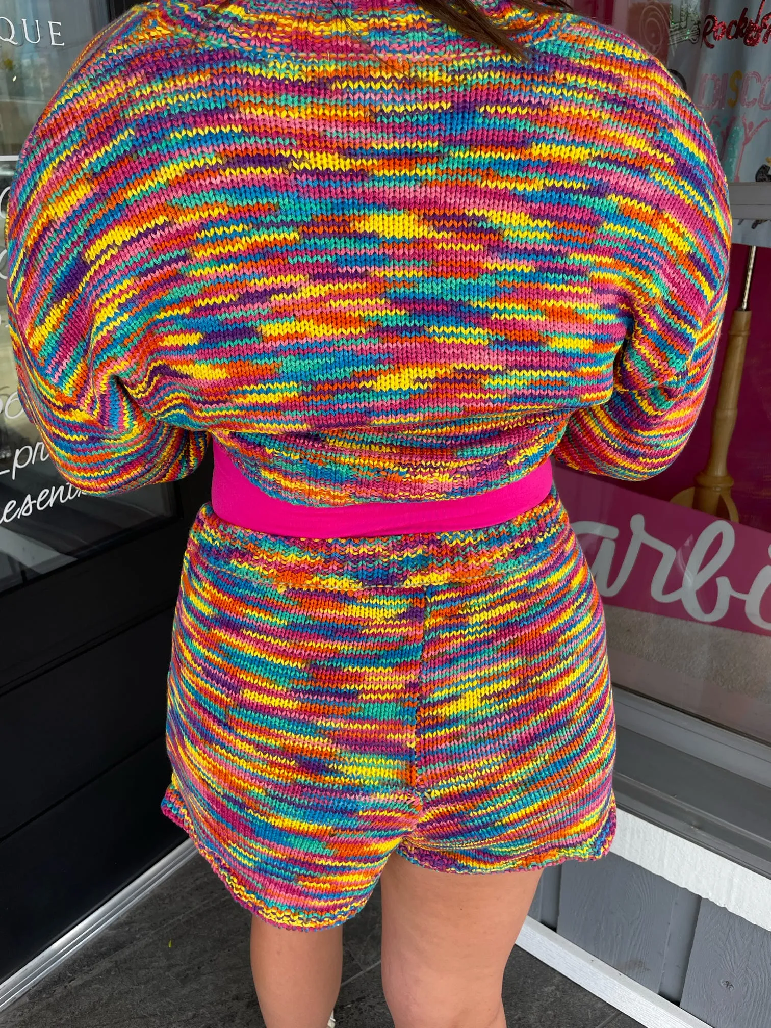 FINAL SALE Colorful Space Dye Knit Boardwalk Shorts