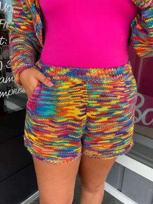 FINAL SALE Colorful Space Dye Knit Boardwalk Shorts