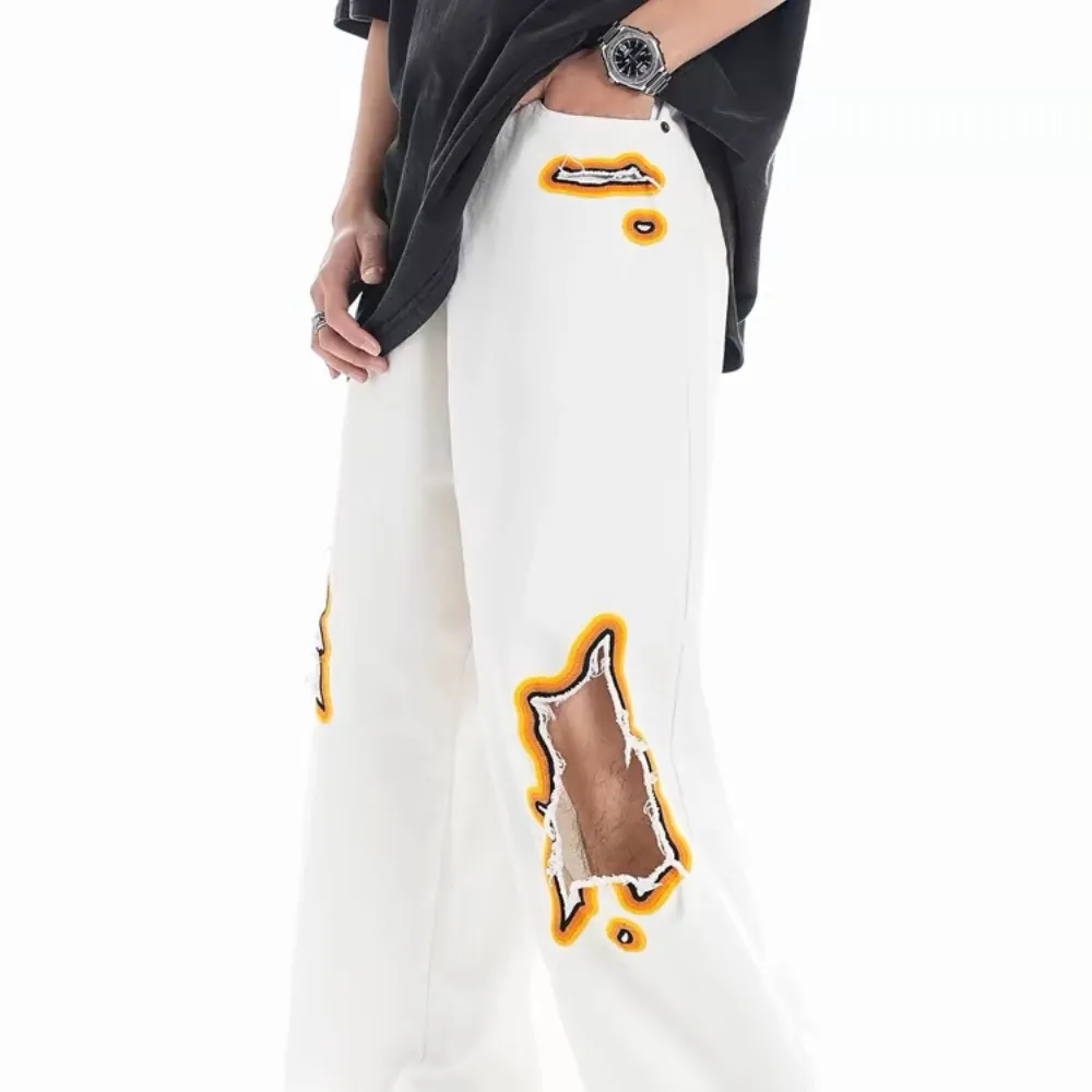 Flame Ripped Jeans