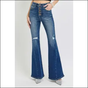 Flare it Up: Risen Distressed Button-fly Jeans for the Bold and Beautiful!