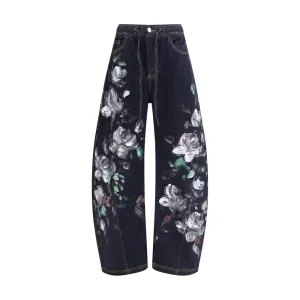 Floral print Jeans