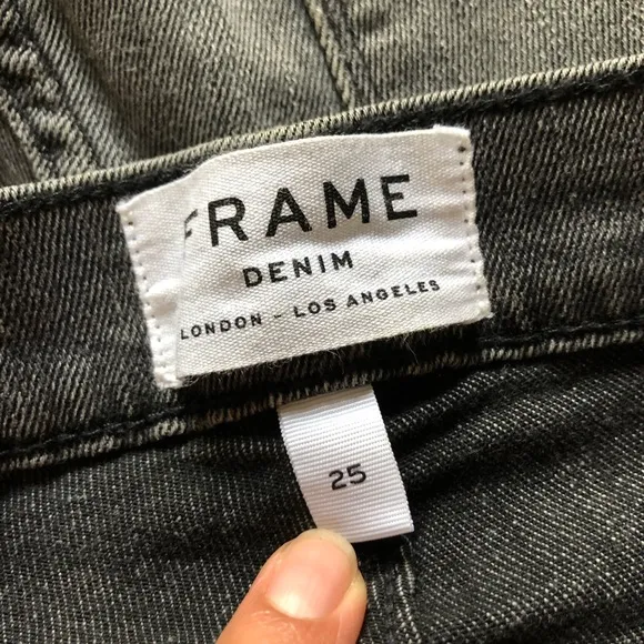FRAME Denim Le High Straight Coated Hem Jeans