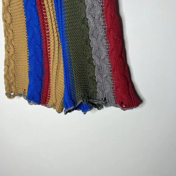 Free People Shorts Womens Medium Knit Sweater Shorts Pull On Colorful Boho Retro