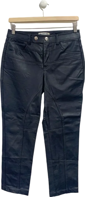 Free People We The Free Black Coated Denim Jeans UK S/M