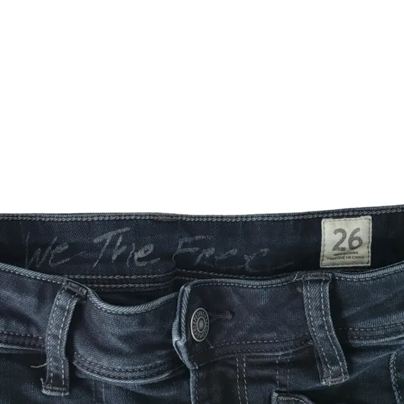 Free People We The Free Ivy Released Hem Skinny Jeans In Seal Blue Size 26