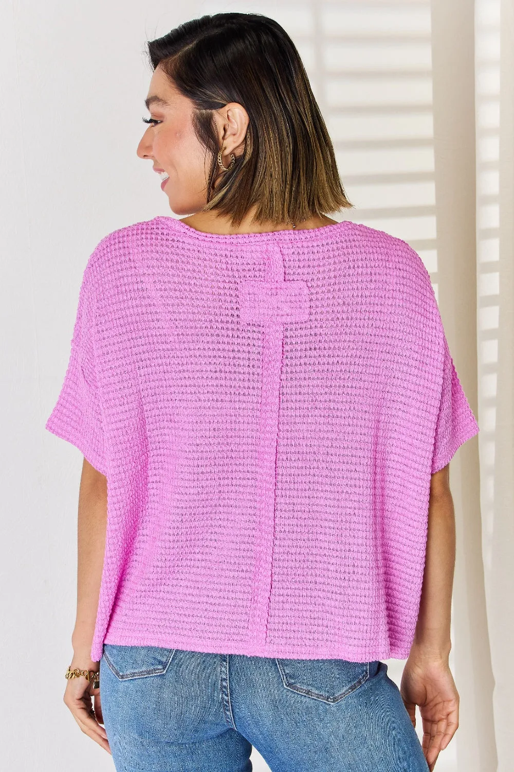 Full Size Round Neck Short Sleeve Top