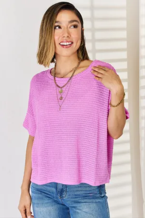 Full Size Round Neck Short Sleeve Top