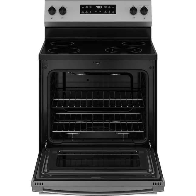 GE 30 in. 4 Burner Element Smart Free-Standing Electric Range in Black - new