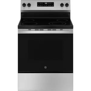 GE 30 in. 4 Burner Element Smart Free-Standing Electric Range in Black - new