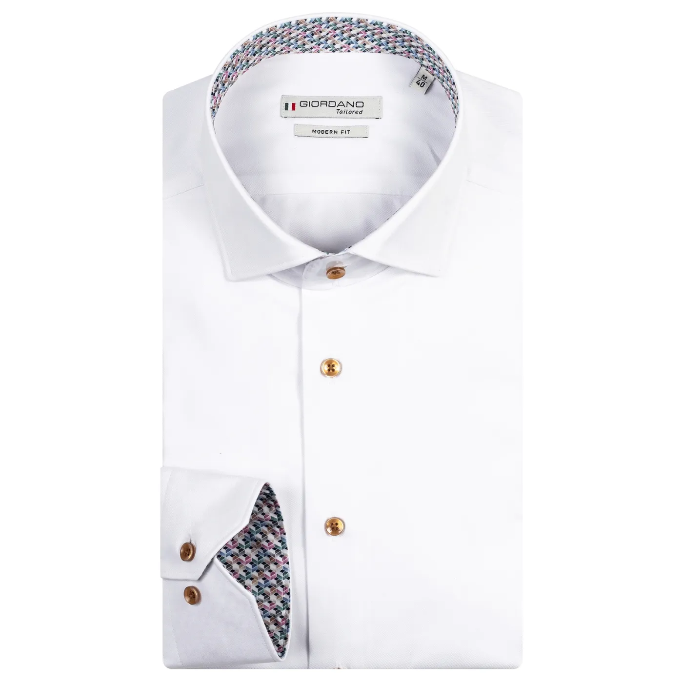 Giordano LS Maggiore Shirt | White