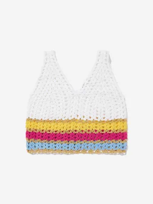 Girls Lavera Crop Top in White
