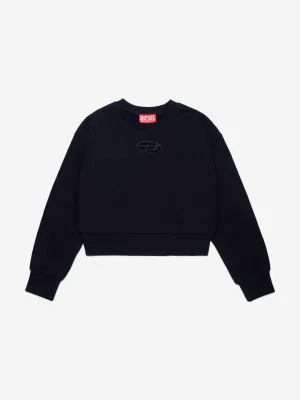 Girls Oval D Sweatshirt in Black