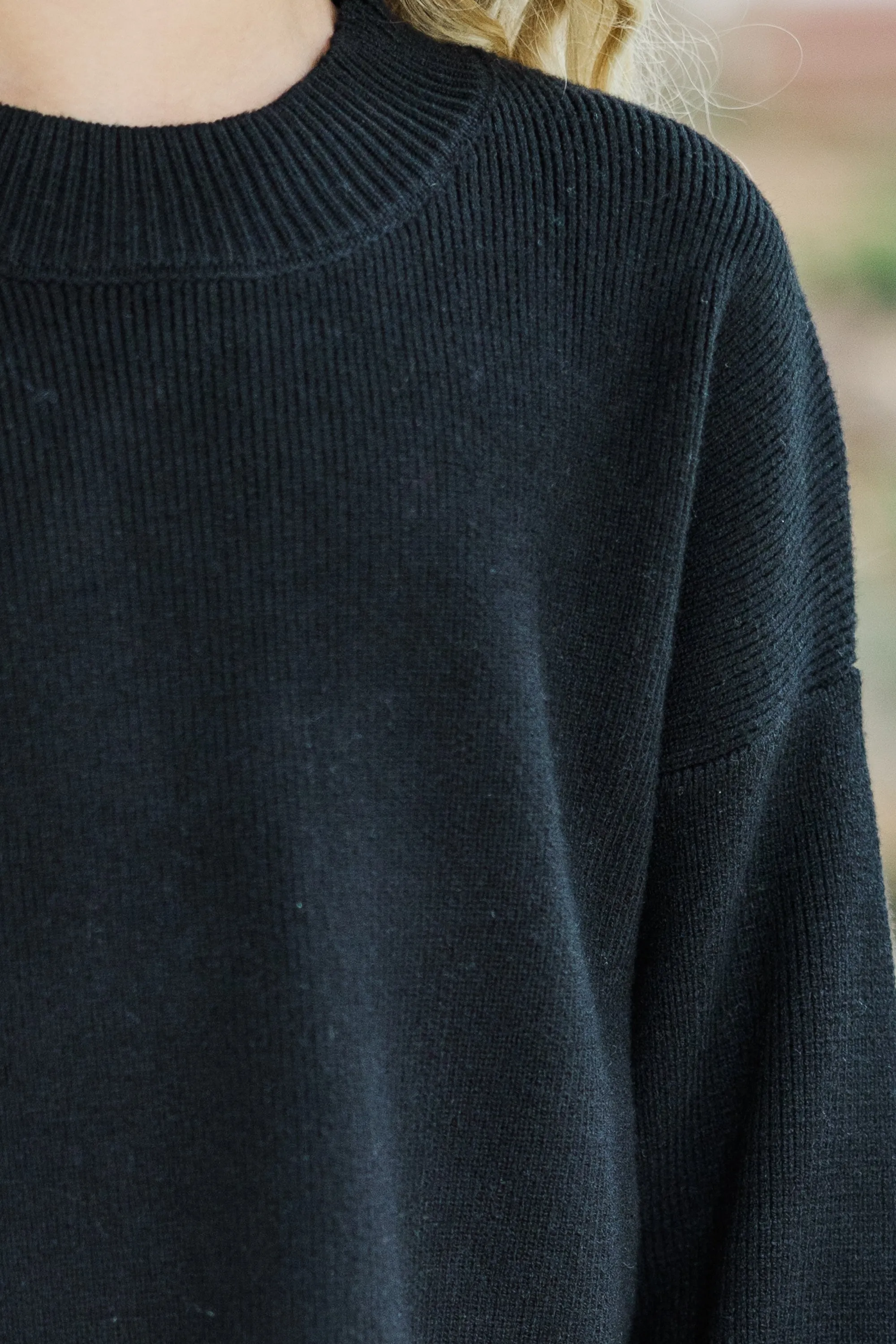 Girls: Perfectly You Black Mock Neck Sweater