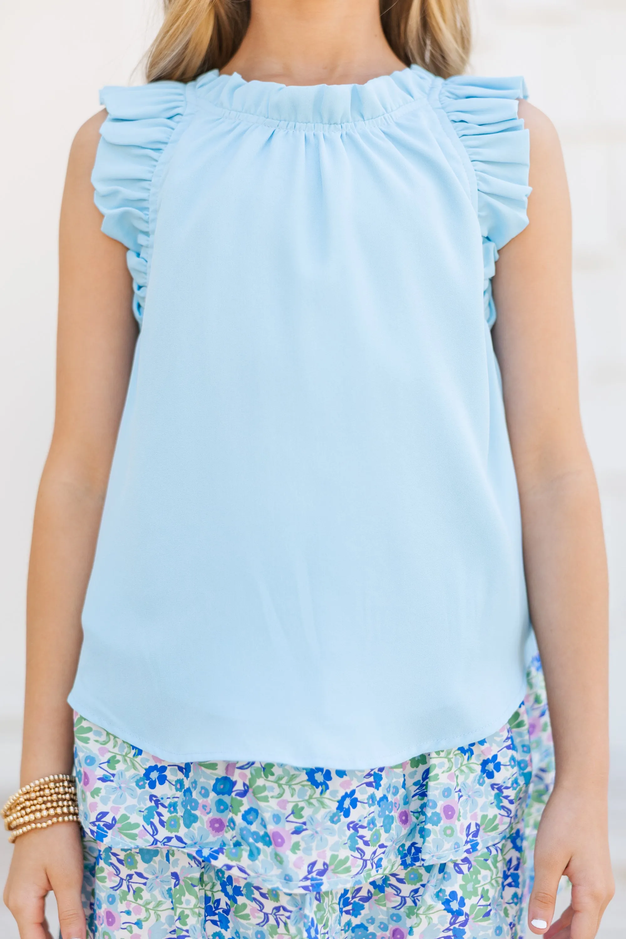 Girls: The Maisie Light Blue Top