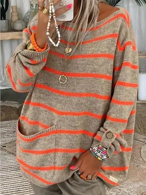 Glenora | Pullover | Chic Gestreift