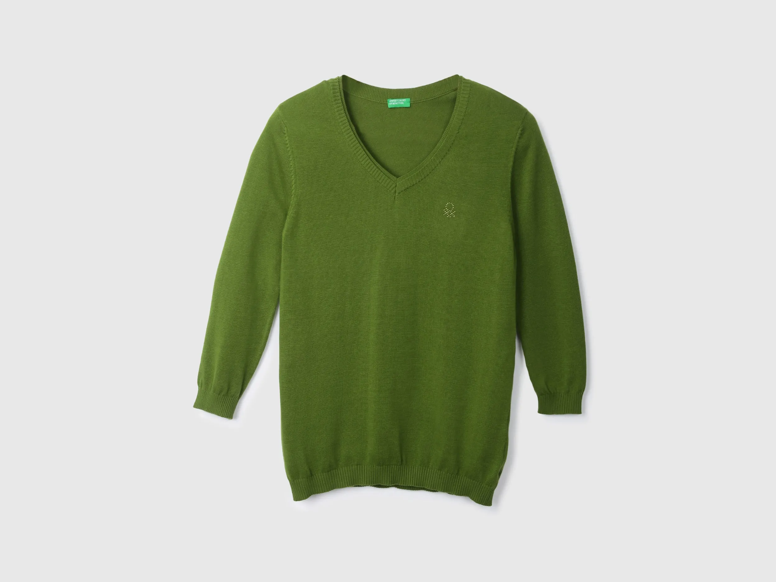 Green V-Neck Sweater