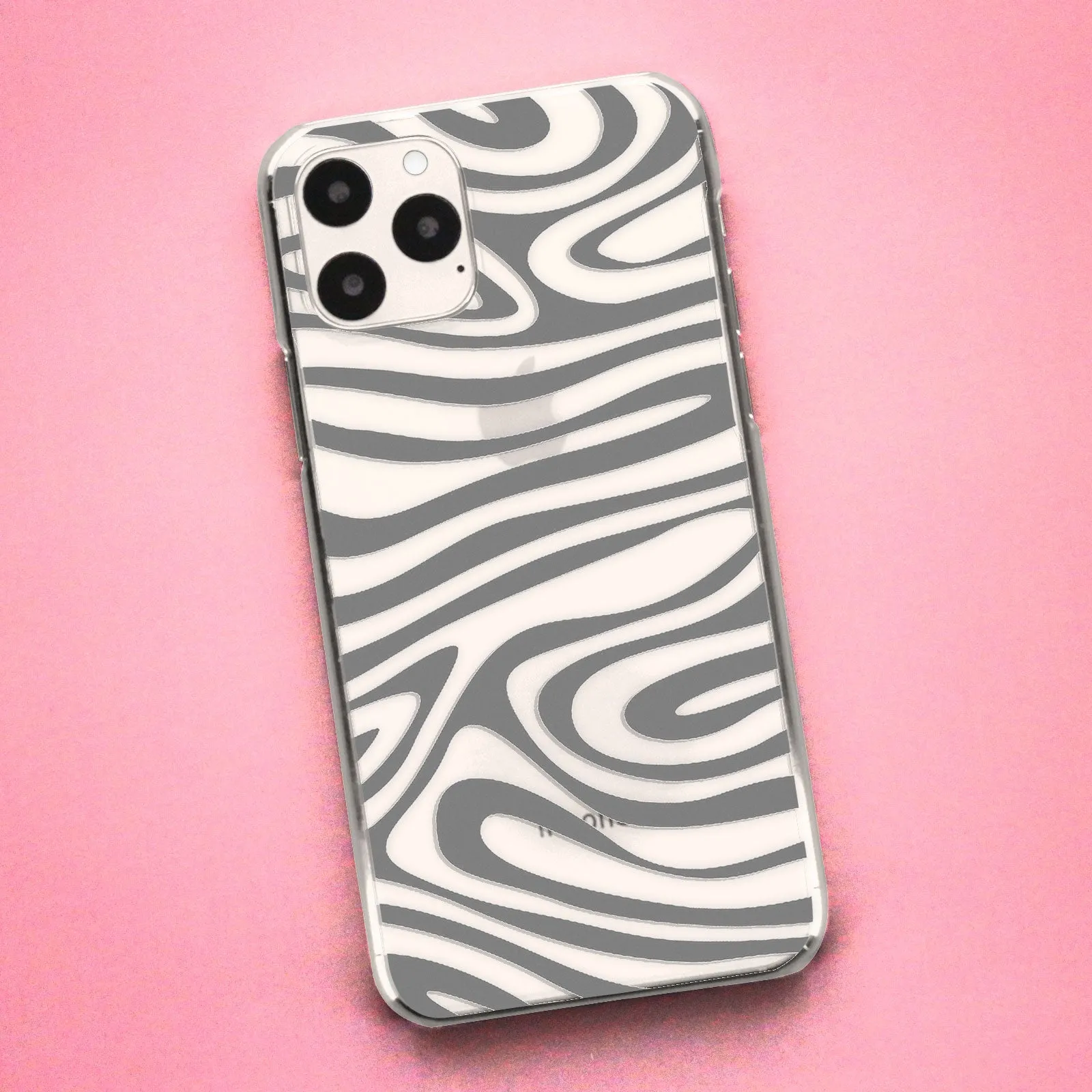 Grey Wavy Swirl iPhone Case