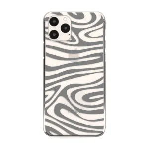Grey Wavy Swirl iPhone Case