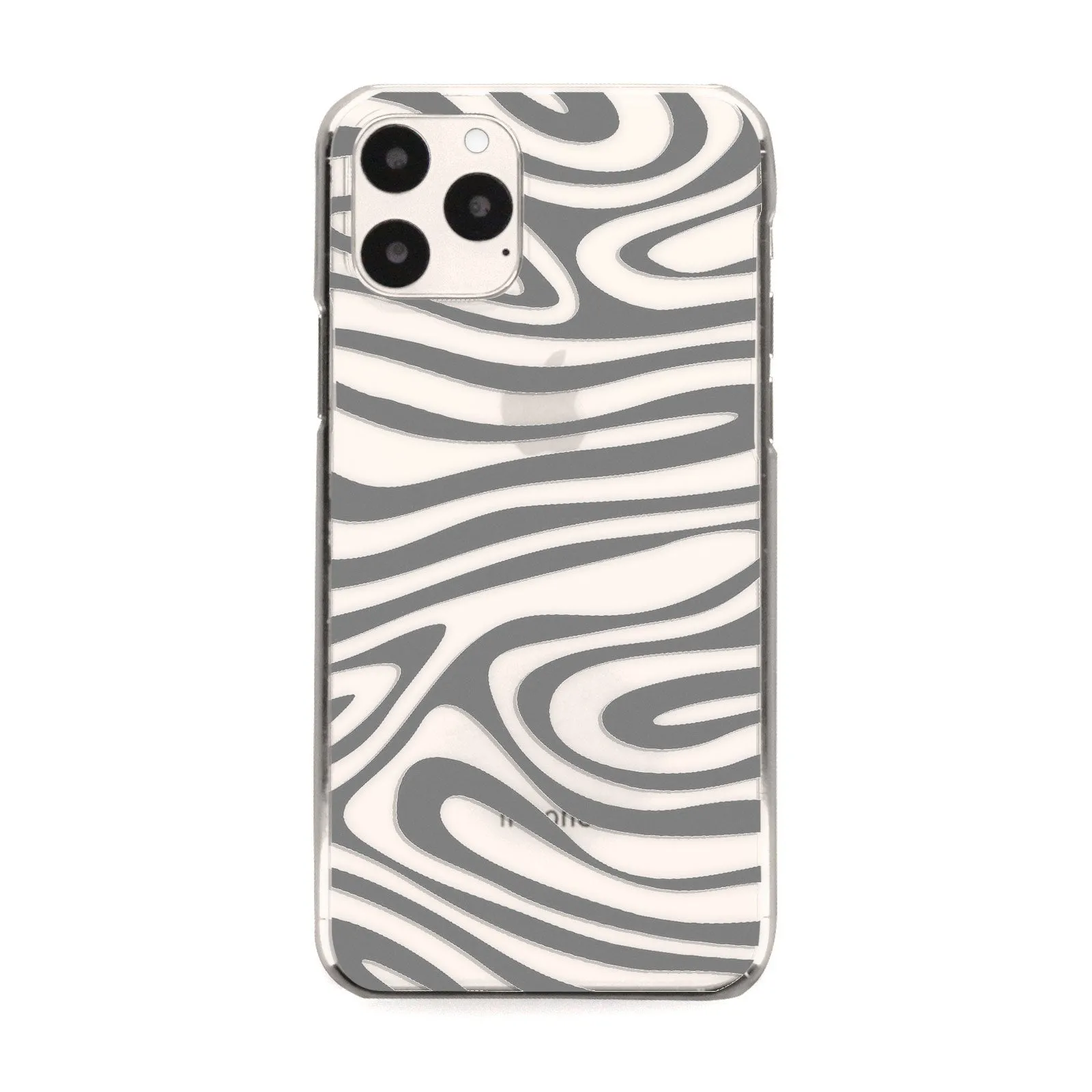 Grey Wavy Swirl iPhone Case