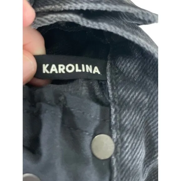 GRLFRND Karolina Black High Rise Straight Ripped Jeans Wild Thing 25 $195