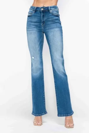 Hazel Blues® |  bytos Distressed High Rise Jeans with Pockets