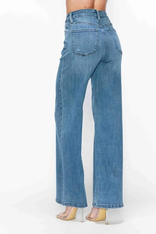 Hazel Blues® |  bytos High Rise Wide Leg Jeans with Pockets