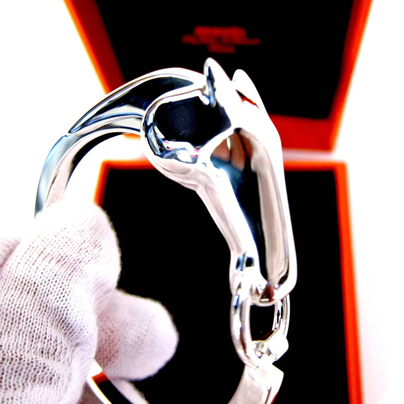 Hermes Galop Horse Solid Silver PM Bracelet Iconic Gift Below Retail