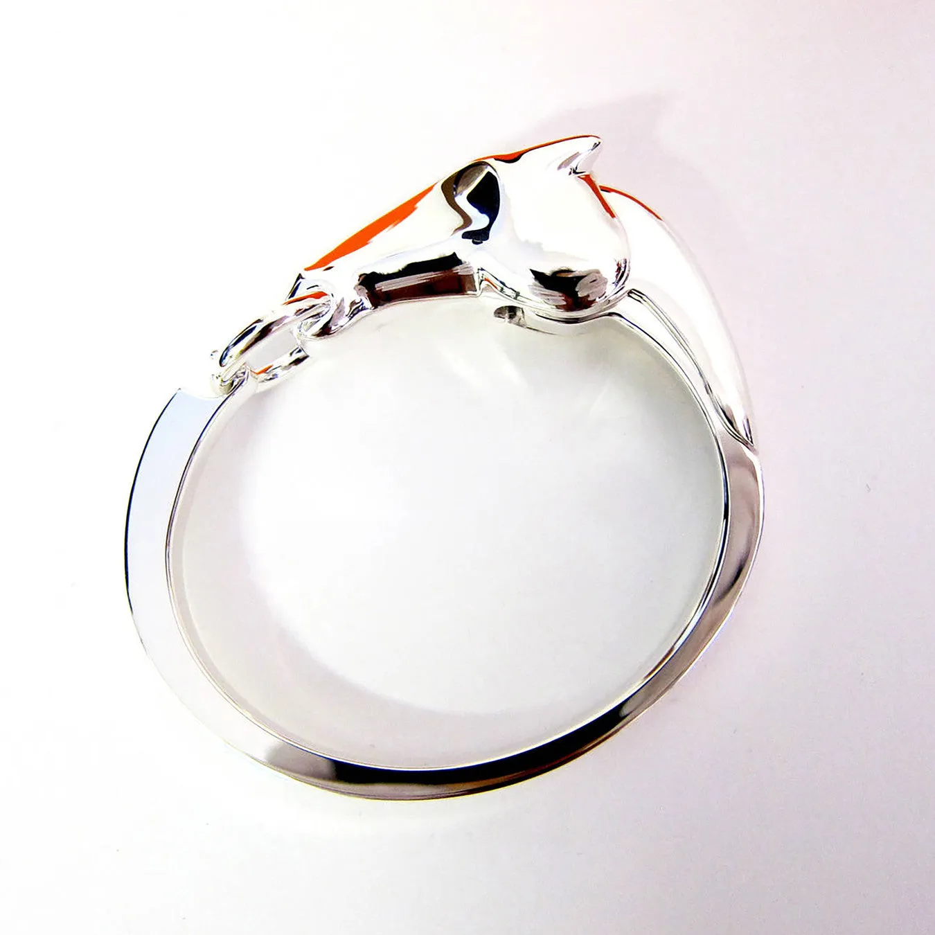 Hermes Galop Horse Solid Silver PM Bracelet Iconic Gift Below Retail