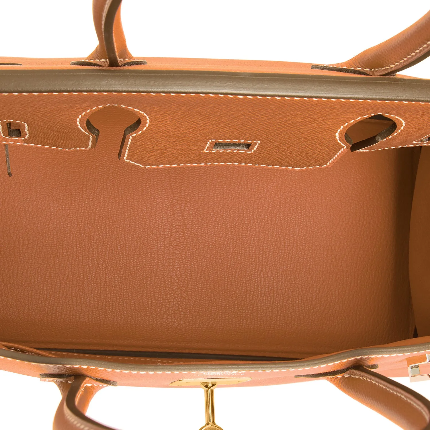 Hermes Gold Camel Tan 30cm Birkin Epsom Gold Hardware