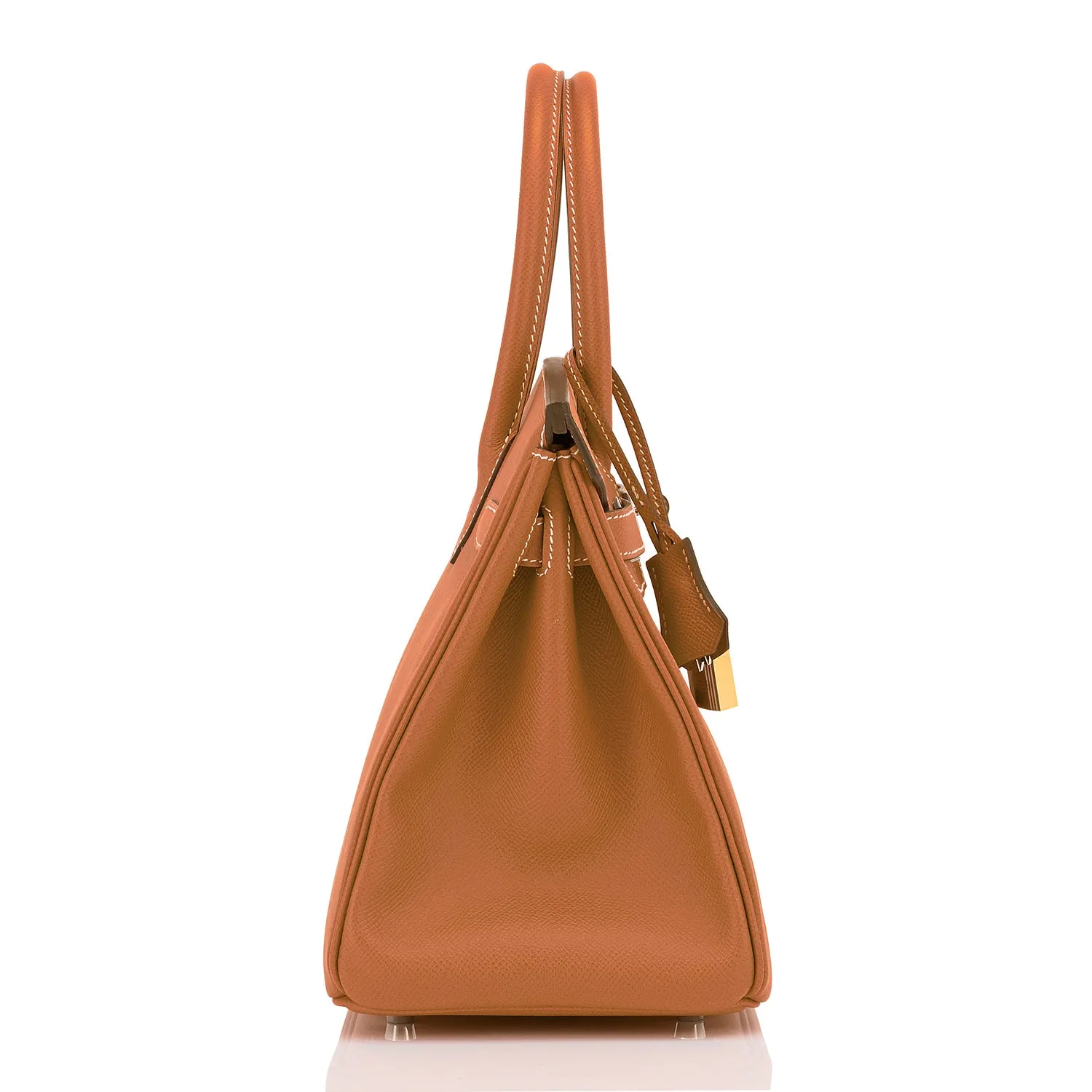 Hermes Gold Camel Tan 30cm Birkin Epsom Gold Hardware