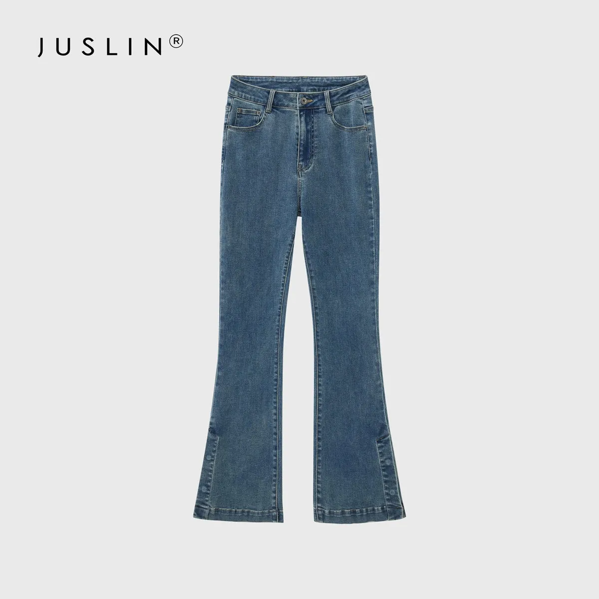 High-Waisted Flared Jeans