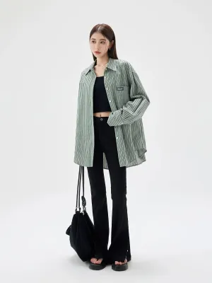 High-Waisted Flared Jeans
