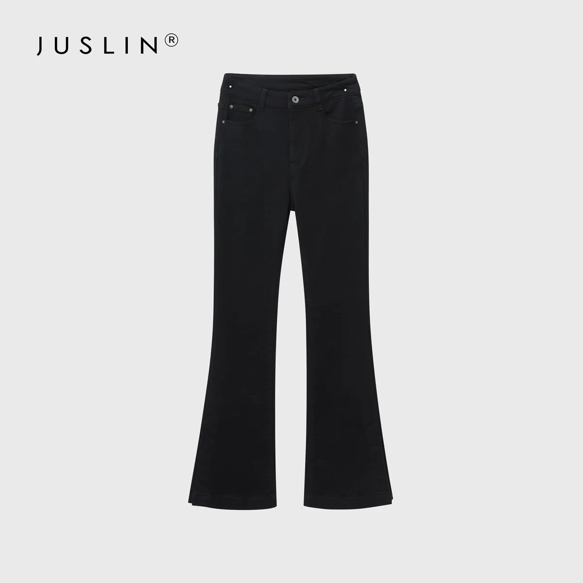 High-Waisted Flared Jeans