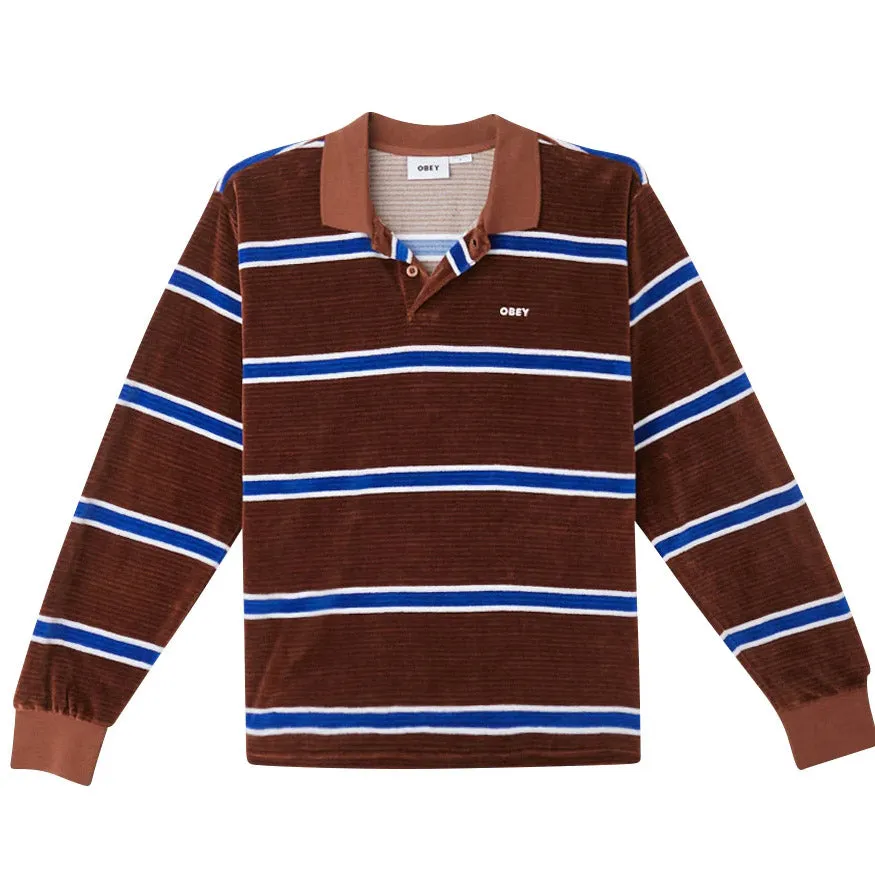 Holstien velour polo ls