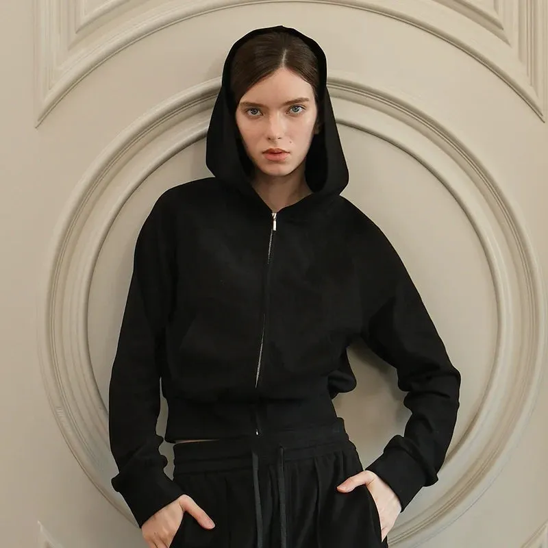 Hooded Zip-Up Cardigan